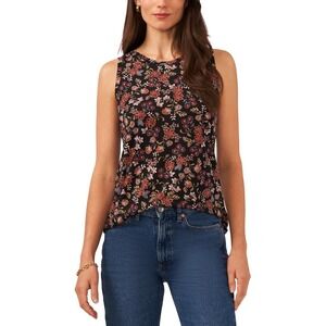 Vince Camuto Womens Floral Sleeveless Crew Neck Top XL Boho Cottagecore Chic